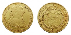 MONARQUÍA ESPAÑOLA CARLOS III 2 Escudos. AV. Sevilla C. 1788. 6,76 g. Cal.583. MBC