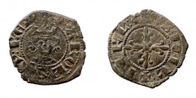 MONEDAS EXTRANJERAS ITALIA Carlos II. Dinero. VE. (1285-1309) Nápoles. PR.4. Escasa. MBC+
