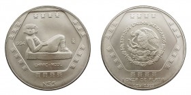 MONEDAS EXTRANJERAS MÉJICO 5 Nuevos pesos. AR. 1994. Chaac-Mool. KM.574. SC