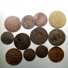 MONEDAS EXTRANJERAS PORTUGAL Lote de 12 monedas. AE. José I (3), María I (2), Juan V (4) y María II (2), Miguel I. BC+ a BC-