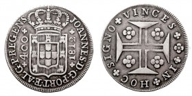 MONEDAS EXTRANJERAS PORTUGAL Juan Príncipe Regente. 400 Reis. AR. 1812. Gomes 24,04. MBC+