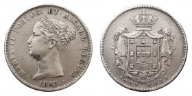 MONEDAS EXTRANJERAS PORTUGAL María II. 1000 Reis. AR. 1845. Gomes 40,05. MBC