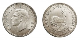 MONEDAS EXTRANJERAS SUDÁFRICA Jorge VI. 5 Shillings. AR. 1948. KM.40,1. EBC+