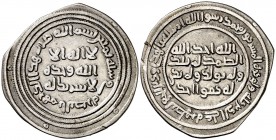 * AH 80. Califato Omeya de Damasco. Abd al-Malik. Al-Basra. Dirhem. (S.Album 126) (Lavoix 176). 2,49 g. MBC+.