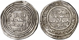 * AH 81. Califato Omeya de Damasco. Abd al-Malik. Al-Basra. Dirhem. (S.Album 126) (Lavoix 177). 2,59 g. MBC.