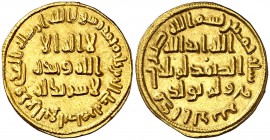 * AH 80. Califato Omeya de Damasco. Abd al-Malik. Dinar. (S.Album 125) (Lavoix 163). 4,20 g. EBC.