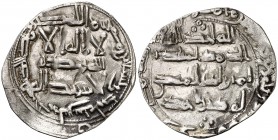 * AH 191. Emirato Independiente. Al-Hakem I. Al Andalus. Dirhem. (V. 89) (Fro. 1). 1,84 g. Margen recortado, pero ceca y fecha completas. (MBC).
