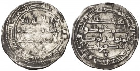 * AH 230. Emirato Independiente. Abderrahman II. Al Andalus. Dirhem. (V. 196). 2,44 g. Limpiada. MBC-.
