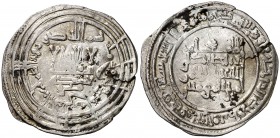 * AH 331. Califato. Abderrahman III. Al Andalus. Dirhem. (V. 397) (Fro. 9). 2,82 g. Pequeña grieta radial. (MBC).
