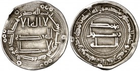 * AH 135. Califato Abasida de Bagdad. Al-Saffah. Al-Basra. Dirhem. (S.Album 211) (Lavoix 575). 2,78 g. MBC+.