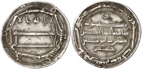 * AH 181. Califato Abasida de Bagdad. Harun al-Rashid. Al-Muhammadiya. Dirhem. (S.Album 219.9) (Lavoix 817). 3,08 g. A nombre de al-Amin Muhammad, com...