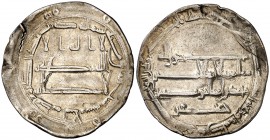 * AH 186. Califato Abasida de Bagdad. Harun al-Rashid. Medina al-Salam. Dirhem. (S.Album 219.9) (Lavoix 836). 2,90 g. A nombre de al-Amin Muhammad, co...