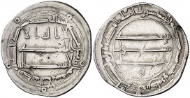 * AH 188. Califato Abasida de Bagdad. Harun al-Rashid. Medina al-Salam. Dirhem. (S.Album 219.2) (Lavoix 838). 2,91 g. MBC+.