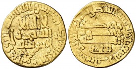 * AH 193. Califato Abasida de Bagdad. Harun al-Rashid. Dinar. (S.Album 218.13) (Lavoix 770). 4,15 g. Sin marca de ceca, pero acuñada en Misr (Egipto),...