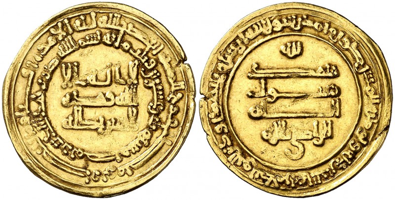 * AH 323. Califato Abasida de Bagdad. El-Radhi billah. Misr. Dinar. (S.Album 254...