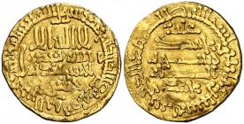 * AH 260. Aglabitas de Túnez. Abu al-Garaniq Muhammad ibn Ahmed. Dinar. (S.Album 446) (Lavoix 857). 4,15 g. MBC.