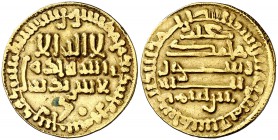 * AH 270. Aglabitas de Túnez. Ibrahim II. Dinar. (S.Album 447). 4 g. MBC.