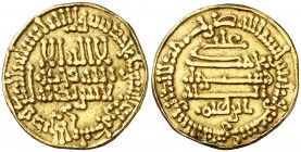 * AH 272. Aglabitas de Túnez. Ibrahim II. Dinar. (S.Album 447). 4,16 g. MBC+.