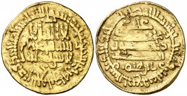 * AH 284. Aglabitas de Túnez. Ibrahim II. Dinar. (S.Album 447) (Lavoix 873). 4,17 g. MBC-.