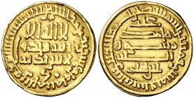 * AH 286. Aglabitas de Túnez. Ibrahim II. Dinar. (S.Album 447) (Lavoix 874 ss). 4,06 g. MBC.