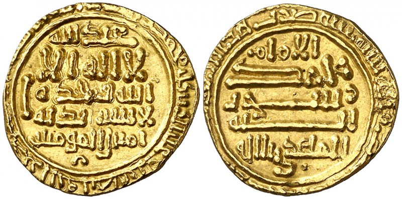 * Fatimidas de Egipto y Siria. Al-Mahdy Abd-Allah. Dinar. (S.Album 688A). 4,14 g...