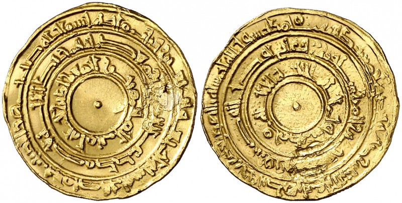 * AH 344. Fatimidas de Egipto y Siria. Al-Mu'izz Abu al-Tamim. Al-Mansuriya. Din...