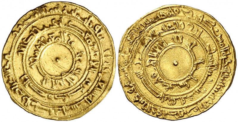 * AH 347. Fatimidas de Egipto y Siria. Al-Mu'izz Abu al-Tamim. Al-Mansuriya. Din...