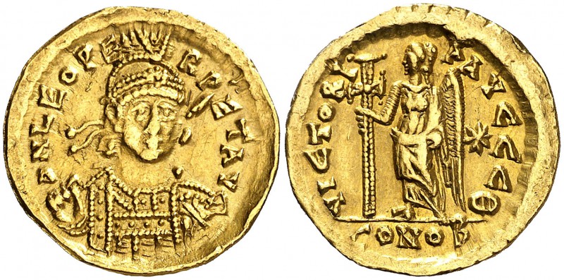 (457-468 d.C.). León I. Constantinopla. Sólido. (Spink 21404) (Ratto 249) (RIC. ...