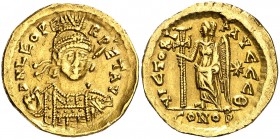 (457-468 d.C.). León I. Constantinopla. Sólido. (Spink 21404) (Ratto 249) (RIC. 605). 4,06 g. MBC+.