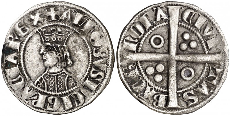 Alfons II (1285-1291). Barcelona. Croat. (Cru.V.S. 331) (Cru.C.G. 2148). 2,89 g....