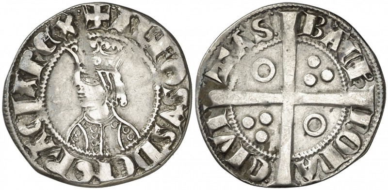 Alfons II (1285-1291). Barcelona. Croat. (Cru.V.S. 331) (Cru.C.G. 2148). 2,70 g....