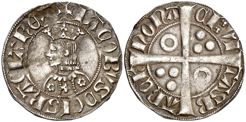 Jaume II (1291-1327). Barcelona. Croat. (Cru.V.S. 338.1) (Cru.C.G. 2155). 3,17 g...