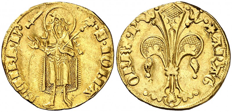 Pere III (1336-1387). Perpinyà. Florí. (Cru.V.S. 375) (Cru.Comas 9, indica que s...