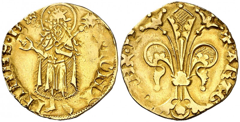 Pere III (1336-1387). Perpinyà. Florí. (Cru.V.S. 384) (Cru.Comas 16) (Cru.C.G. 2...