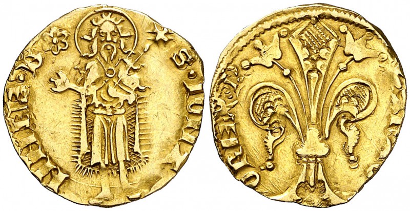 Pere III (1336-1387). Perpinyà. Mig florí. (Cru.V.S. 385) (Cru.Comas 17) (Cru.C....