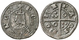 Pere III (1336-1387). Barcelona. Ponderal de croat. (Cru.Pesals 3.1 sim). 2,91 g. Ex Colección Ramon Muntaner 24/04/2014, nº 367. Raro. MBC/MBC+.