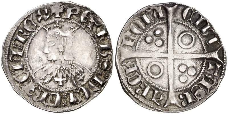 Pere III (1336-1387). Barcelona. Croat. (Cru.V.S. 408.7) (Cru.C.G. 2223e). 3,21 ...