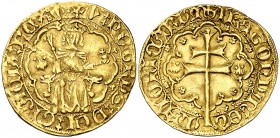 Pere III (1336-1387). Mallorca. Ral d'or. (Cru.V.S. 434) (Cru.C.G. 2249). 3,88 g. Atractiva. Rara. MBC+.