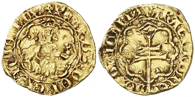Pere III (1336-1387). Mallorca. Quart de ral d'or. (Cru.V.S. 445) (Cru.C.G. 2258...