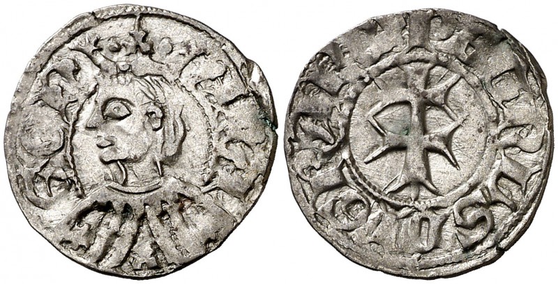 Pere III (1336-1387). Aragón. Dinero jaqués. (Cru.V.S. 463) (Cru.C.G. 2276). 1,1...