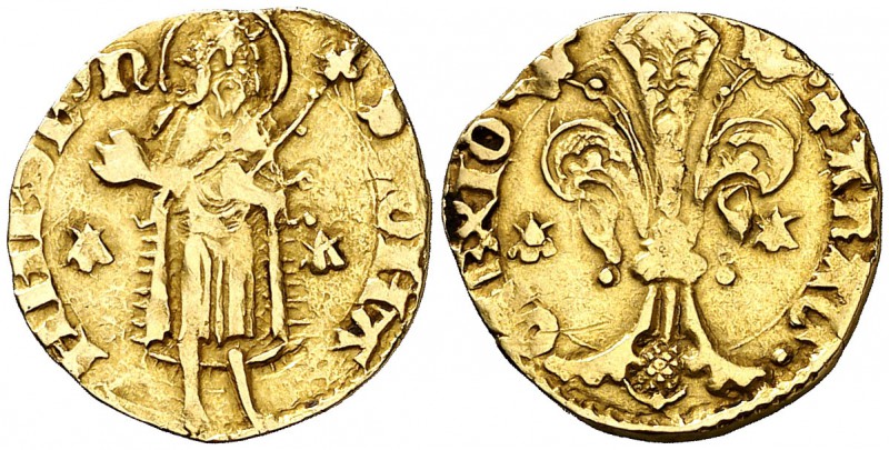 Joan I (1387-1396). Mallorca. Mig florí. (Cru.V.S. 470) (Cru.Comas 36) (Cru.C.G....