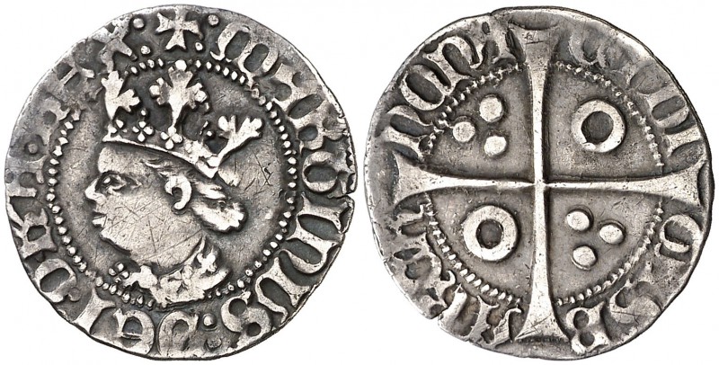 Martí I (1396-1410). Barcelona. Mig croat. (Cru.V.S. 512) (Cru.C.G. 2320a). 1,49...