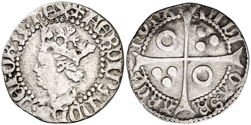 Ferran I (1412-1416). Barcelona. Mig croat. (Cru.V.S. 764.1) (Badia falta) (Cru....