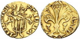 Alfonso IV (1416-1458). Mallorca. Flori. (Cru.V.S. 802) (Cru.Comas 110) (Cru.C.G. 2844). 3,42 g. Marcas: Perros. MBC.