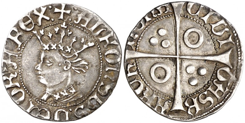 Alfons IV (1416-1458). Barcelona. Croat. (Cru.V.S. 820) (Cru.C.G. 2865a). 3,18 g...