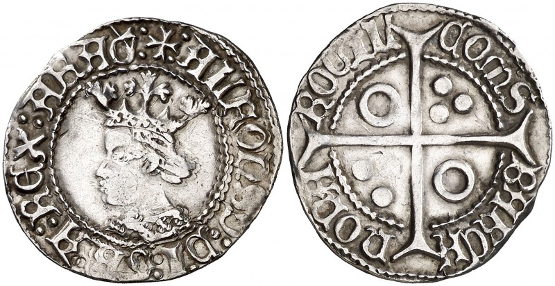 Alfons IV (1416-1458). Perpinyà. Croat. (Cru.V.S. 825.7 var) (Badia falta) (Cru....