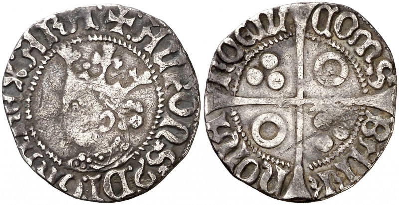 Alfons IV (1416-1458). Perpinyà. Croat. (Cru.V.S. 827.4) (Badia falta) (AN. V pá...