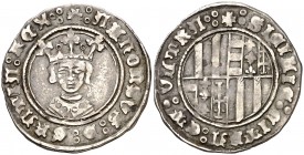 Alfons IV (1416-1458). Nàpols. Ral. (Cru.V.S. 894) (Cru.C.G. 2939) (MIR 56). 3,03 g. Ex Áureo 31/03/1992, nº194. Rara. MBC.