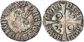 Enric IV de Castella (1462-1464). Barcelona. Croat. (Cru.V.S. 911.1) (Cru.C.G. 3035). 3,13 g. Leves rayitas. Bella. Preciosa pátina. Muy rara y más as...