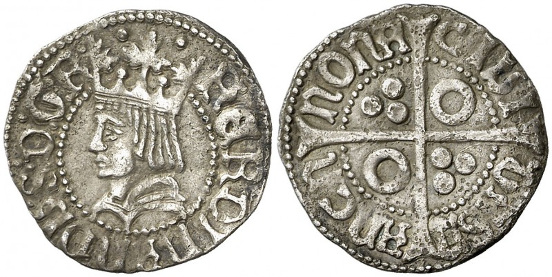Ferran (1479-1516). Barcelona. Mig croat. (Cru.V.S. tipo 1143 falta var) (Badia ...
